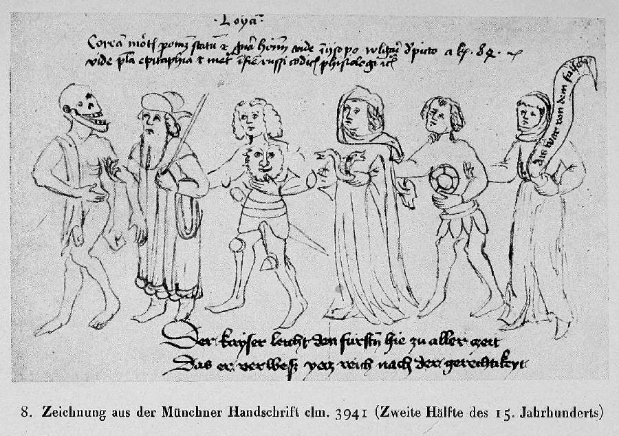 Zeichnung aus der Münchener Handschrift clm. 3941