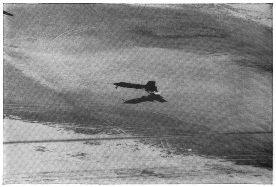 A plane landing